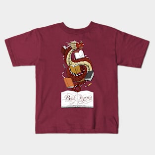 Book Wyrm (crimson) Kids T-Shirt